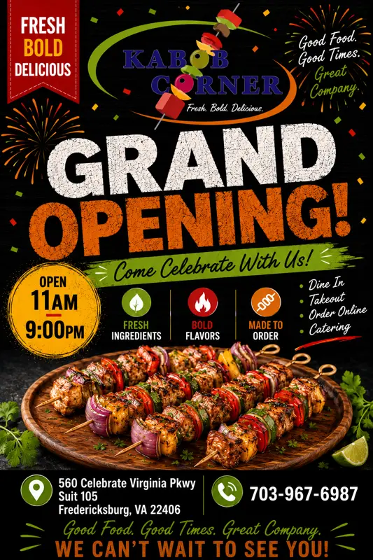 Kabob Corner of Celebrate Virginia grand opening